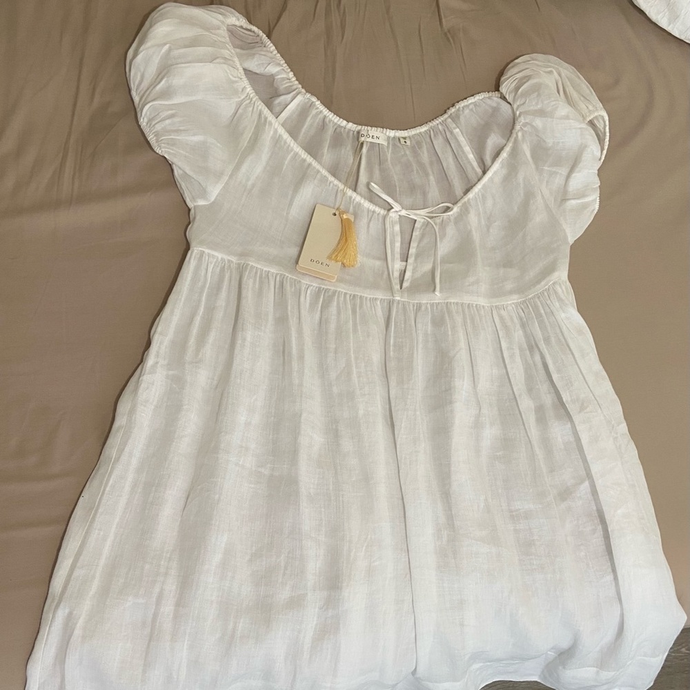 DÔEN Sarria Dress - Salt/White color - Small